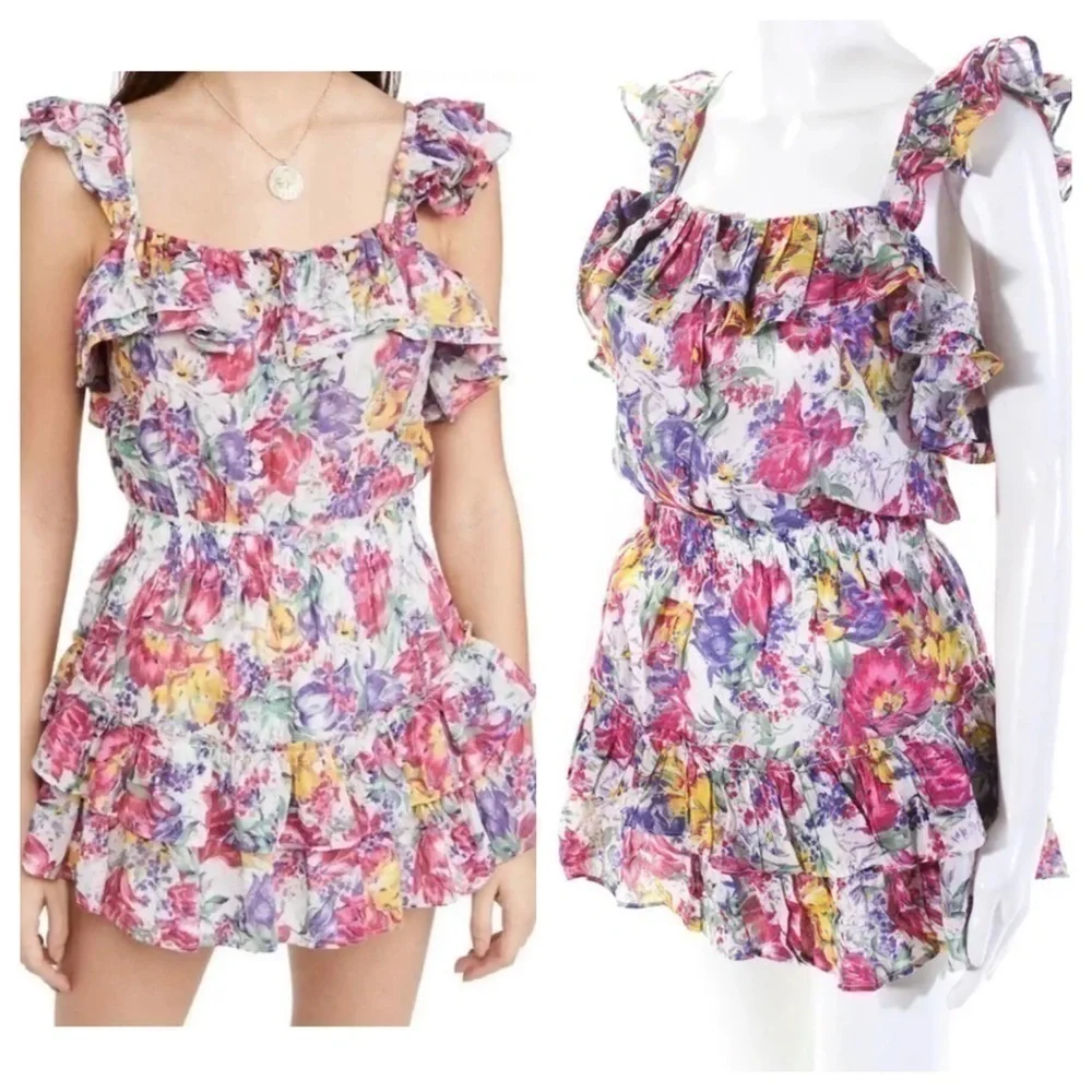 LoveShackFancy Floral Dresses Marina Dress Sunburst NWT - Picture 4 of 11